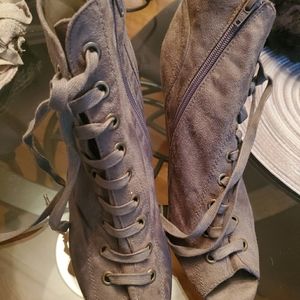 Open Toed Heeled Boots